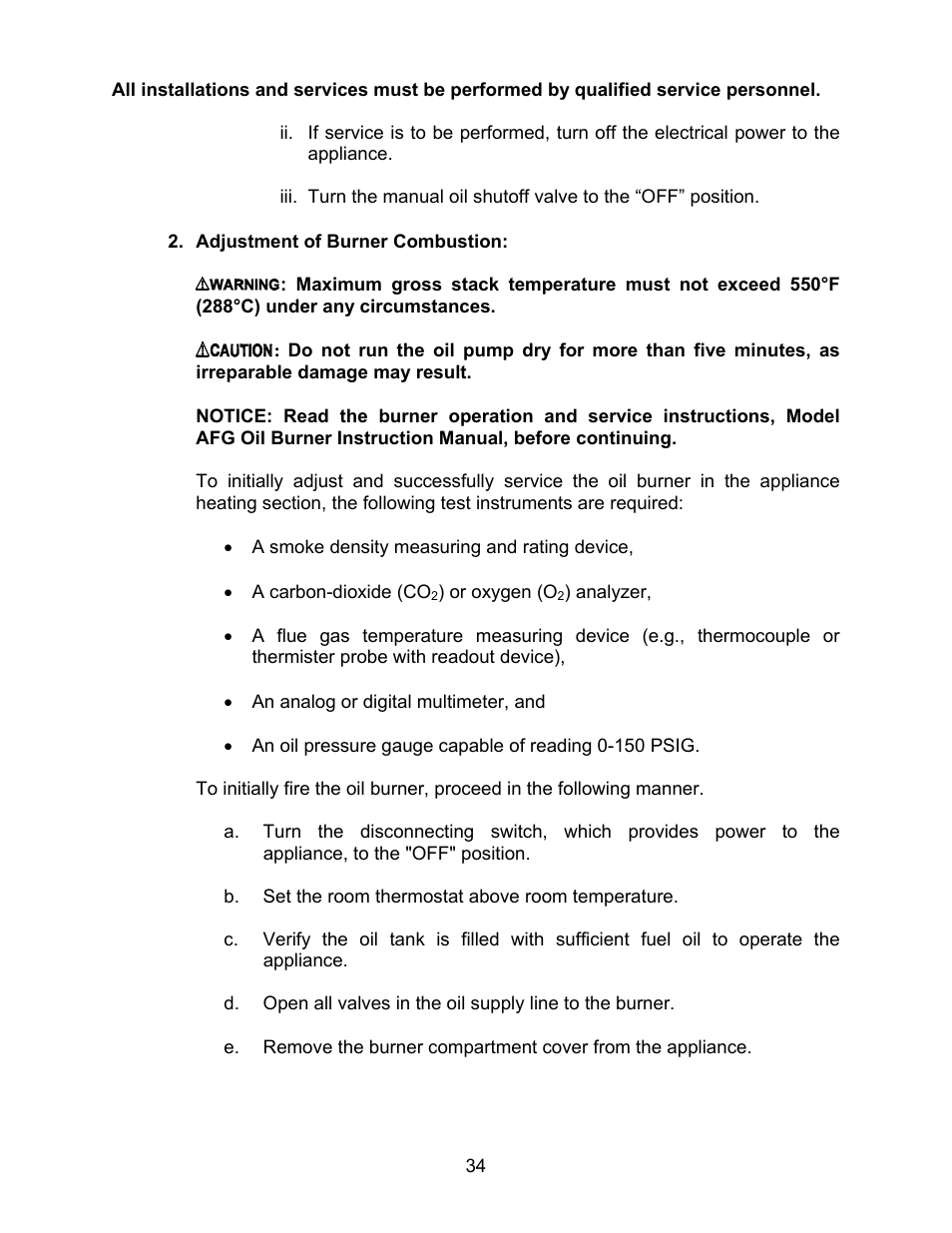 Thermo Pride MODEL OPA User Manual | Page 35 / 91