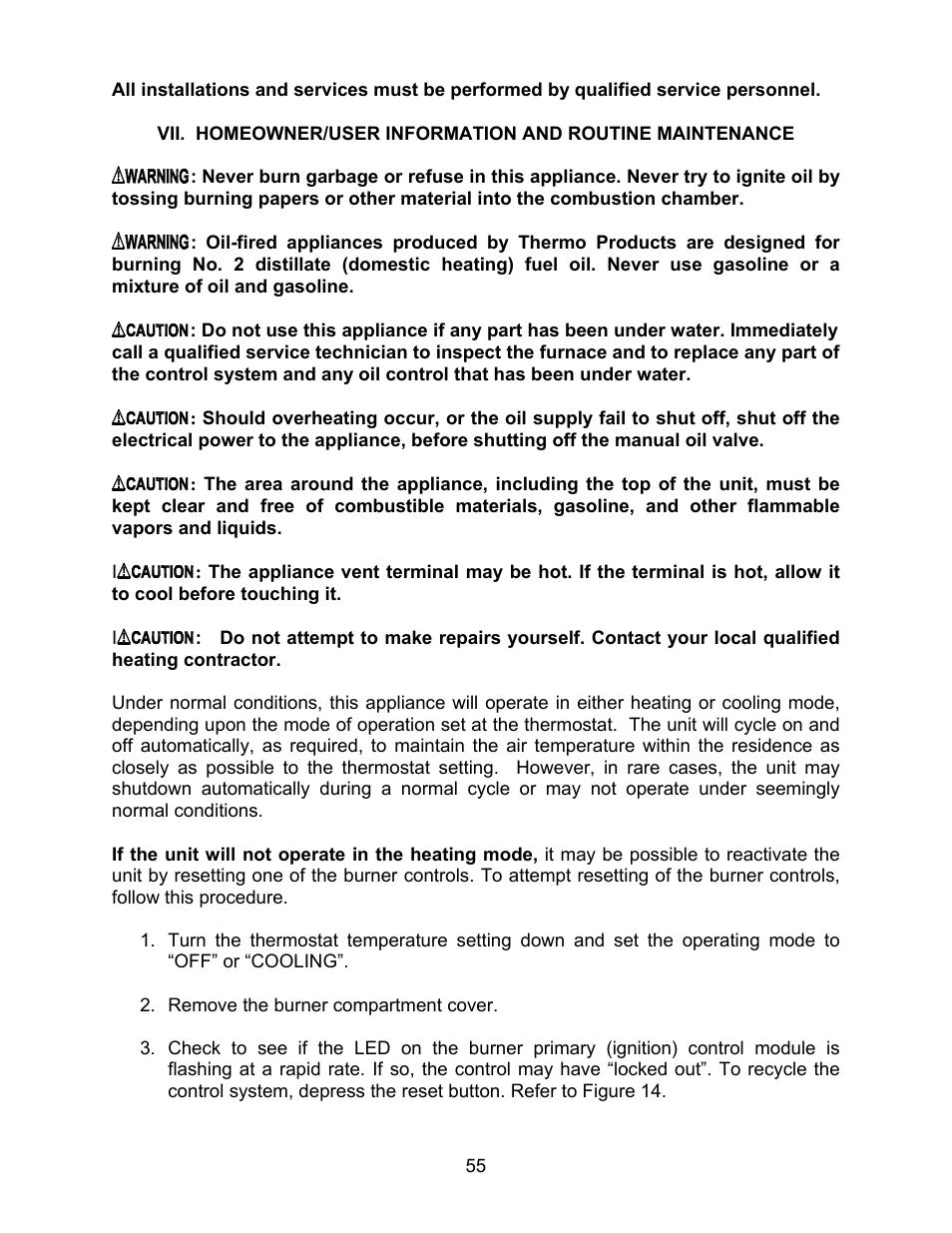 Thermo Pride MODEL OPA User Manual | Page 56 / 91