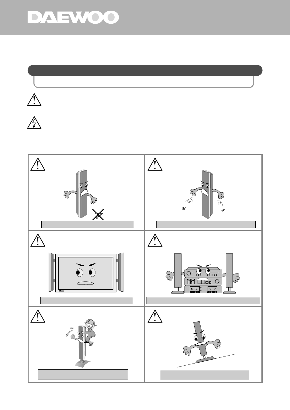 Important safety instructions, Please follow these instructions for your safety | Daewoo DP-SP22 User Manual | Page 4 / 9
