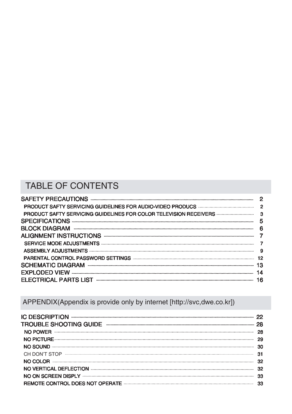 Daewoo DTQ-2133SSN User Manual | Page 2 / 35