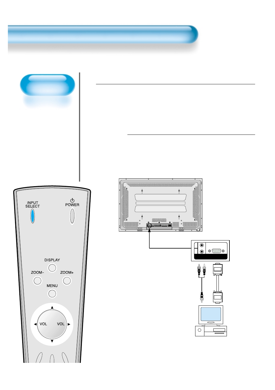 Connect the pc to the pdp, Connecting pc | Daewoo DP - 42 GP User Manual | Page 15 / 35