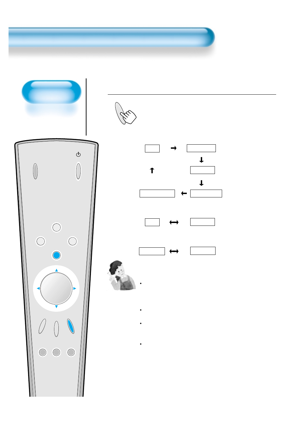 Press the screen mode button, Adjusting screen size | Daewoo DP - 42 GP User Manual | Page 21 / 35