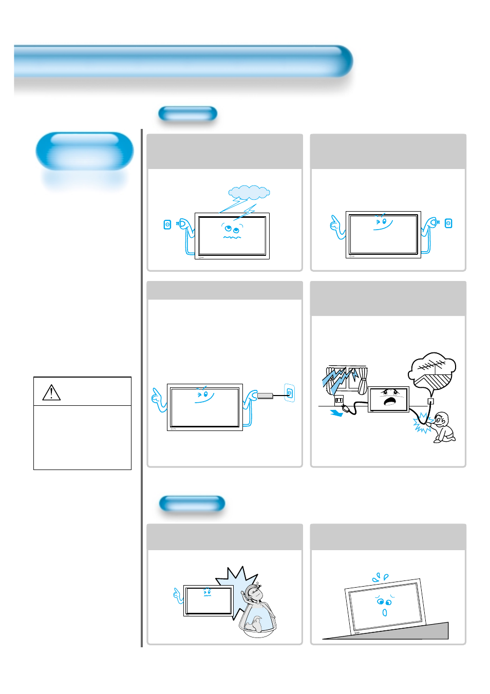 Safety precautions, Always obey all safety messages, Warning | Power installation | Daewoo DP - 42 GP User Manual | Page 4 / 35