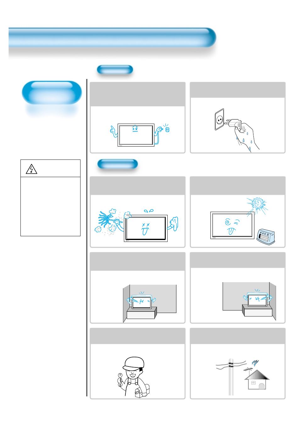 Safety precautions, Always obey all safety messages, Caution | Power installation | Daewoo DP - 42 GP User Manual | Page 6 / 35