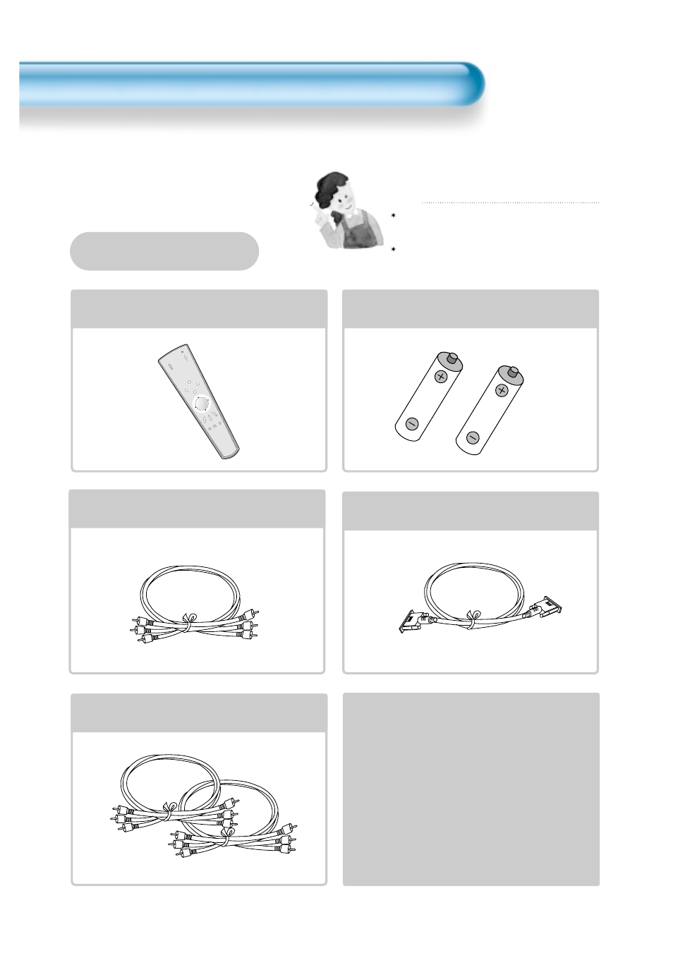 Checking accessories, Ac cable 1 unit, Supplied accessories | Daewoo DP - 42 GP User Manual | Page 8 / 35