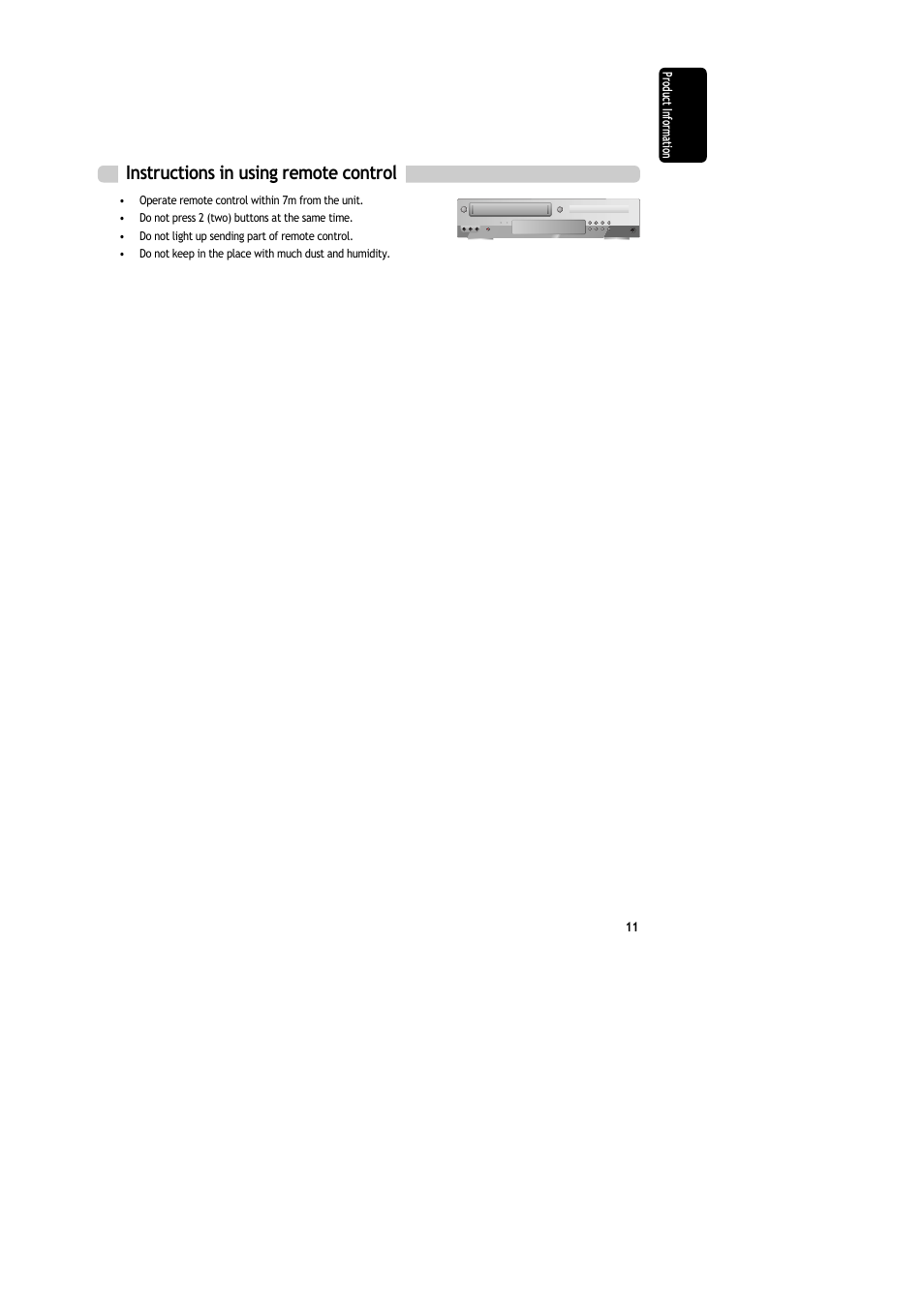 Instructions in using remote control | Daewoo DR-C913B User Manual | Page 12 / 66