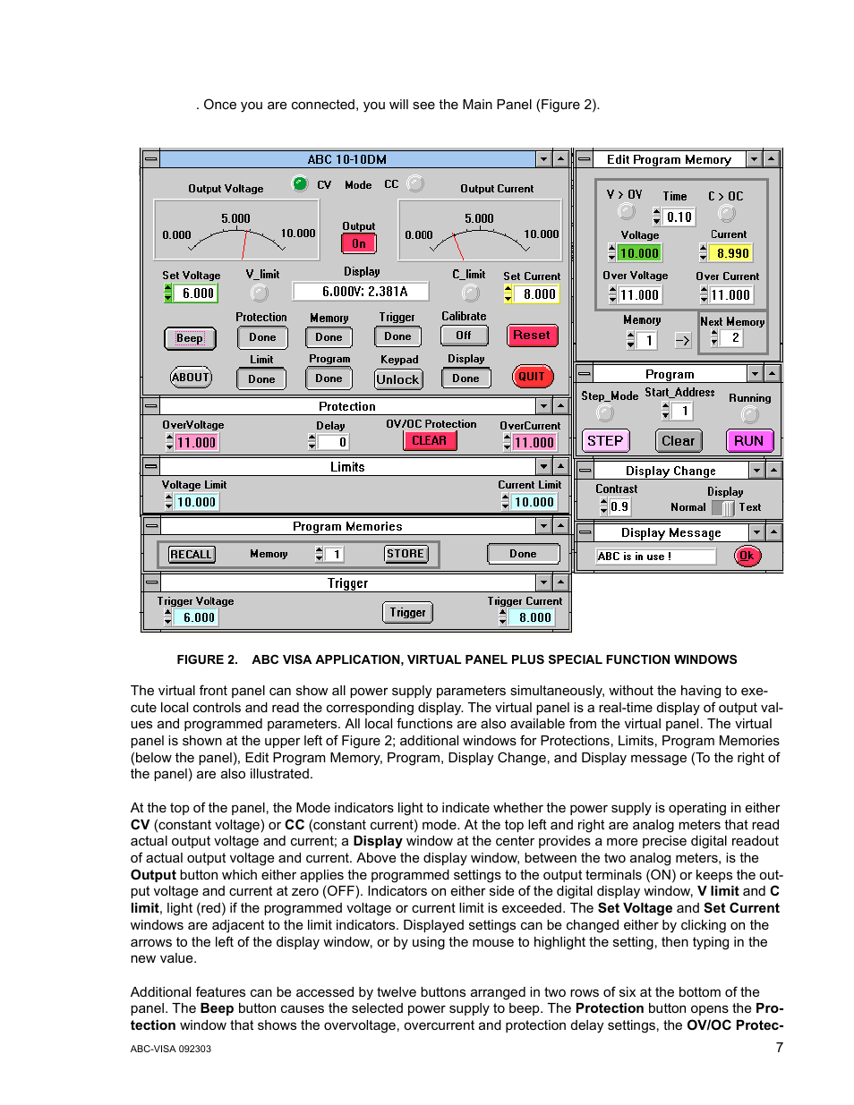 KEPCO ABC VISA INSTRUMENT DRIVER User Manual | Page 7 / 10