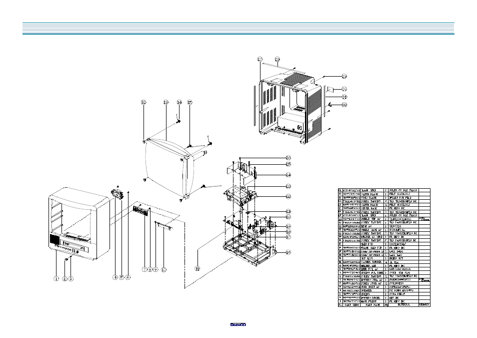 Exploded view | Daewoo DVQ-13H1FC User Manual | Page 45 / 49