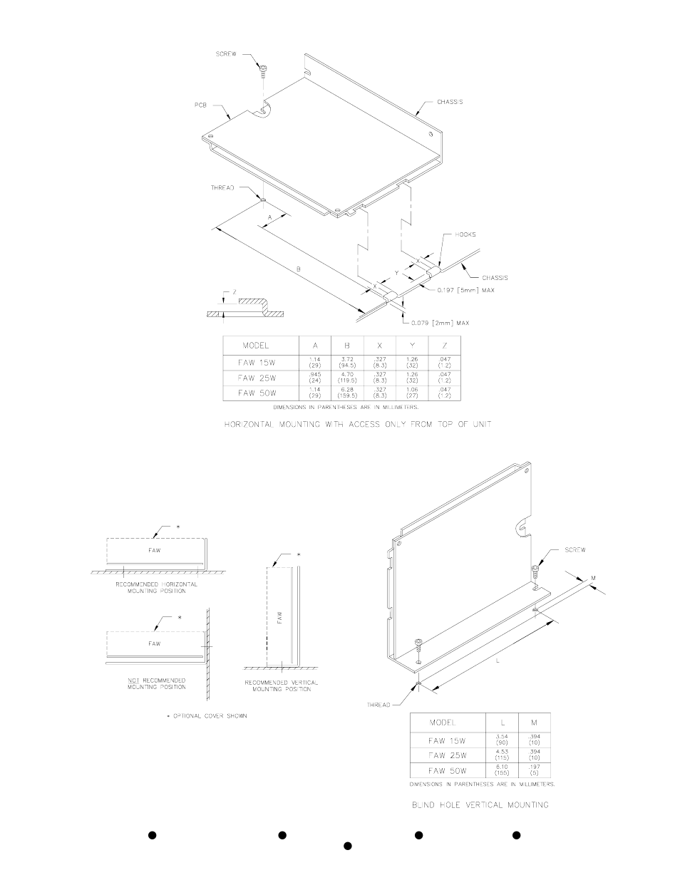 KEPCO FAW 15W Series User Manual | Page 3 / 4