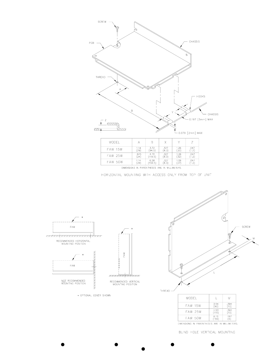KEPCO FAW 25W Series User Manual | Page 3 / 4