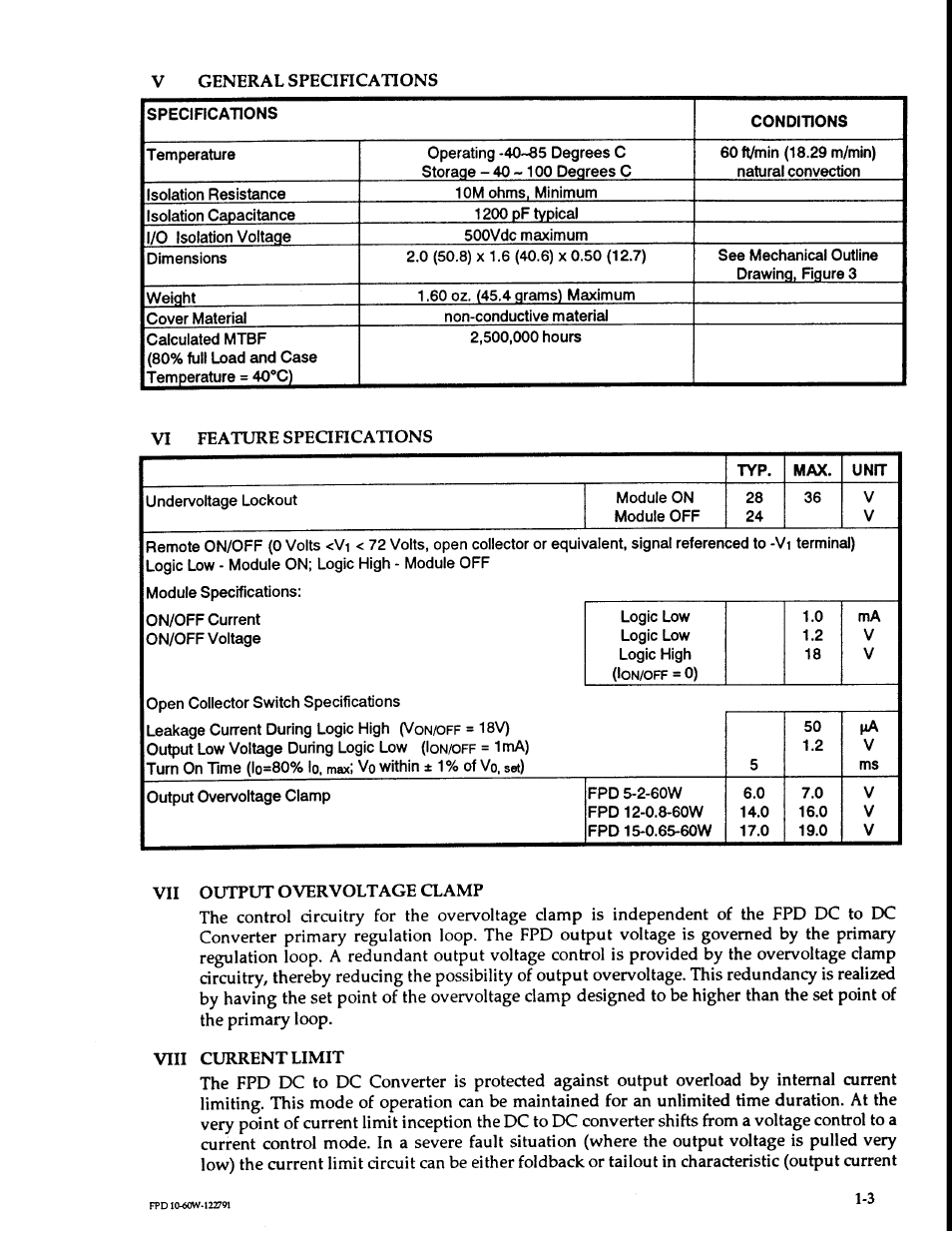 KEPCO FPD 10 Watts (36-72V d-c Input) User Manual | Page 5 / 12