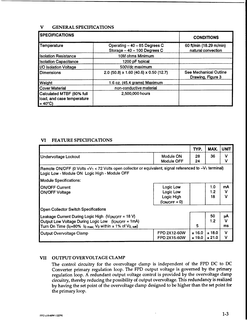 KEPCO FPD 10 Watts, Dual (±) Output (36-72V d-c Input) User Manual | Page 5 / 12