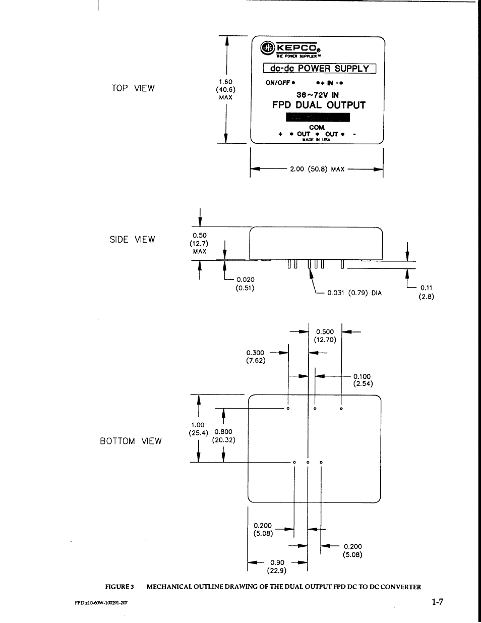 KEPCO FPD 10 Watts, Dual (±) Output (36-72V d-c Input) User Manual | Page 9 / 12