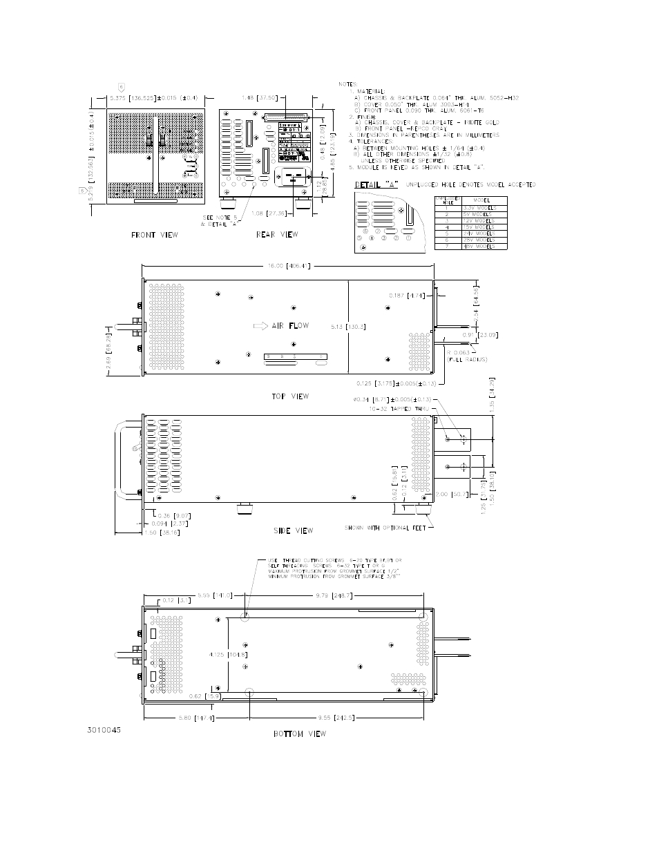 Figure 1-4. outline drawing, Outline drawing -4, E 1-4) | KEPCO HSP Series Operator Manual User Manual | Page 10 / 38