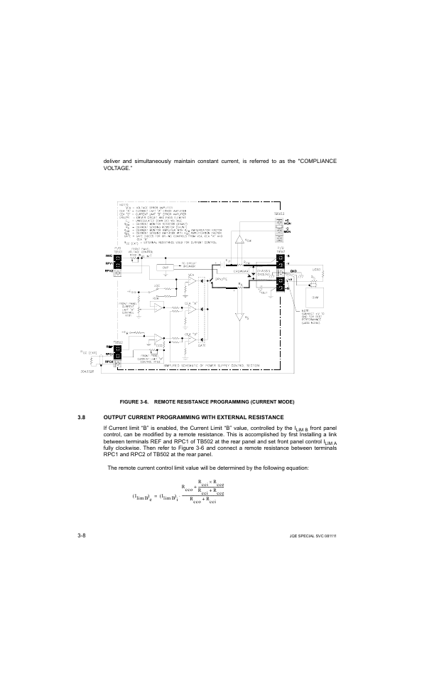 Remote resistance programming (current mode) -8 | KEPCO JQE 150-1.5MVPY-26956 Half Rack User Manual | Page 32 / 80
