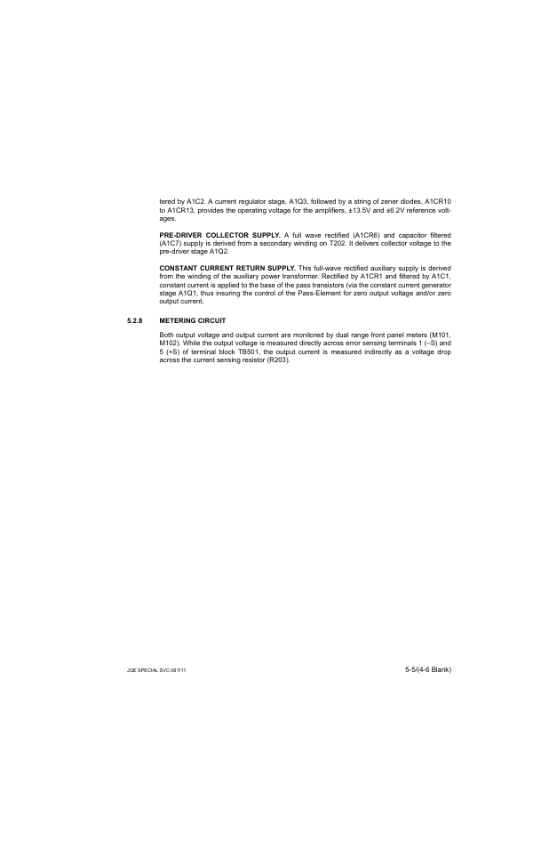 8 metering circuit, Metering circuit -5 | KEPCO JQE 150-1.5MVPY-26956 Half Rack User Manual | Page 45 / 80