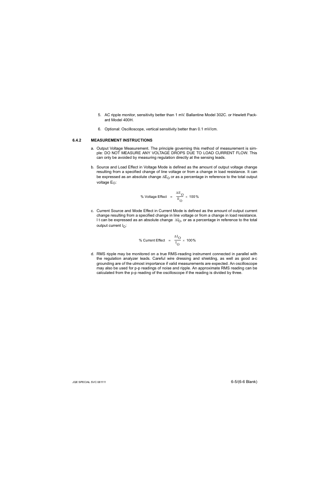 2 measurement instructions, Measurement instructions -5 | KEPCO JQE 150-1.5MVPY-26956 Half Rack User Manual | Page 51 / 80