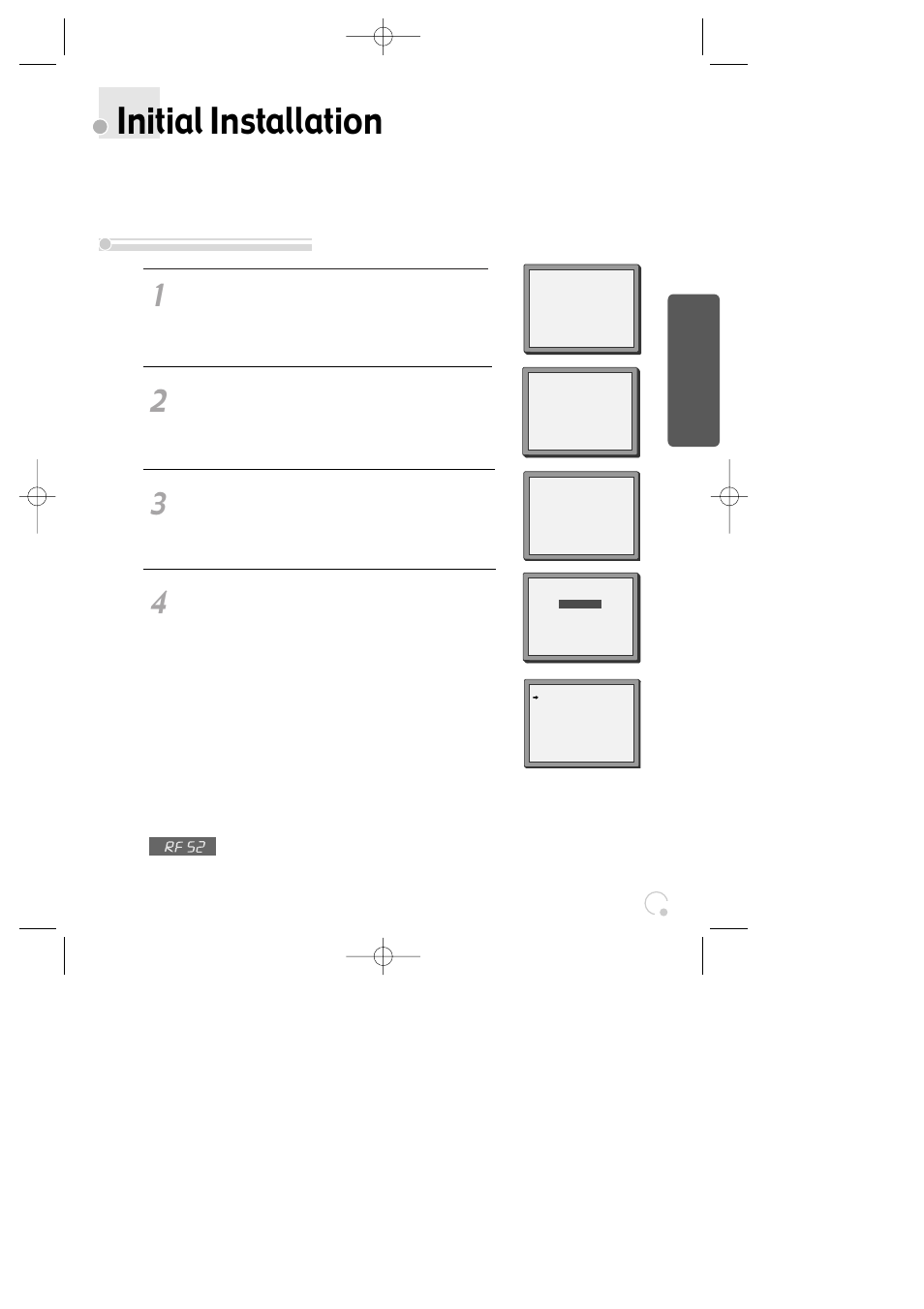 Initial installation, Setting up the player | Daewoo SG-9210P User Manual | Page 19 / 64