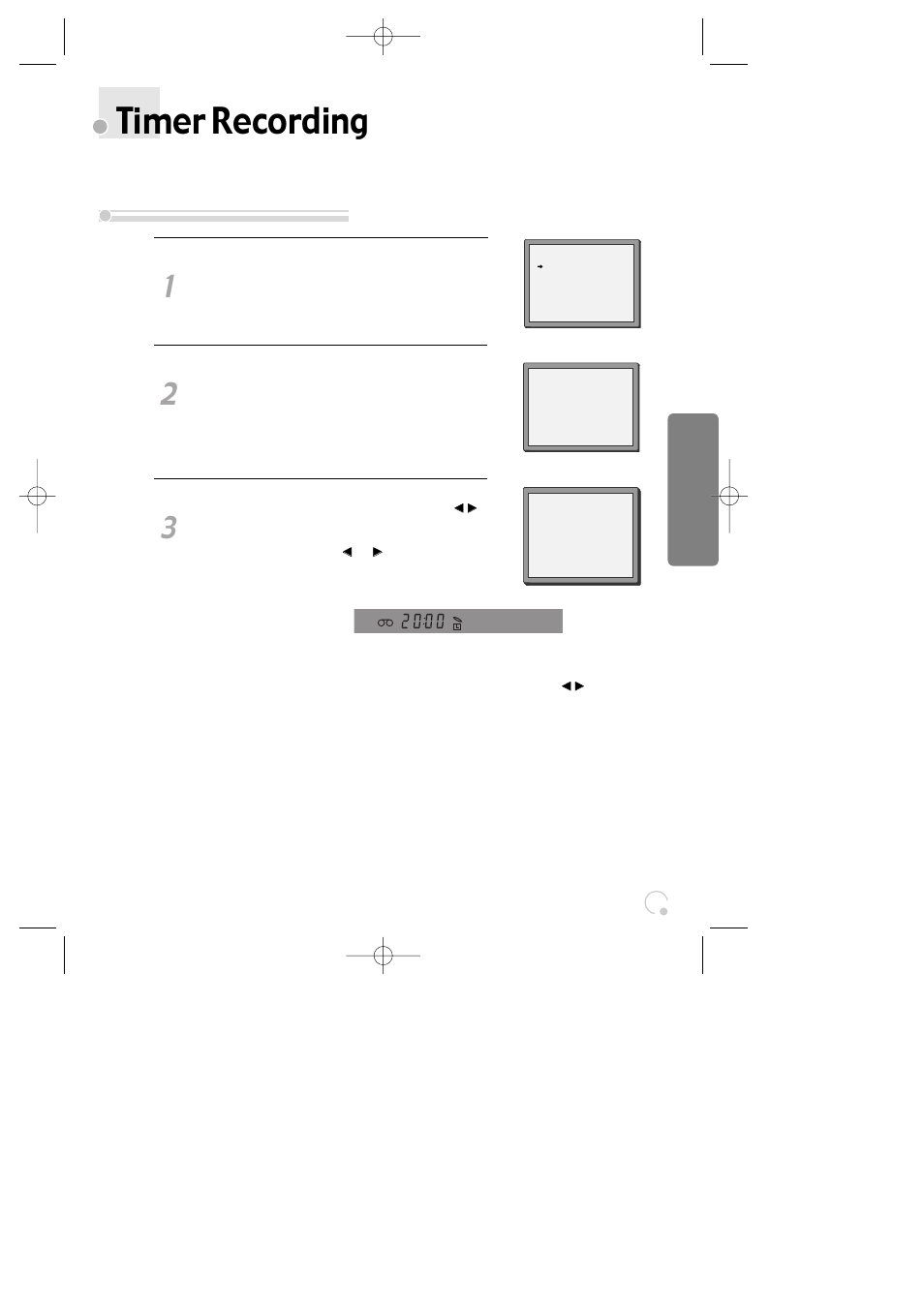 Timer recording, Normal timer recording | Daewoo SG-9210P User Manual | Page 29 / 64