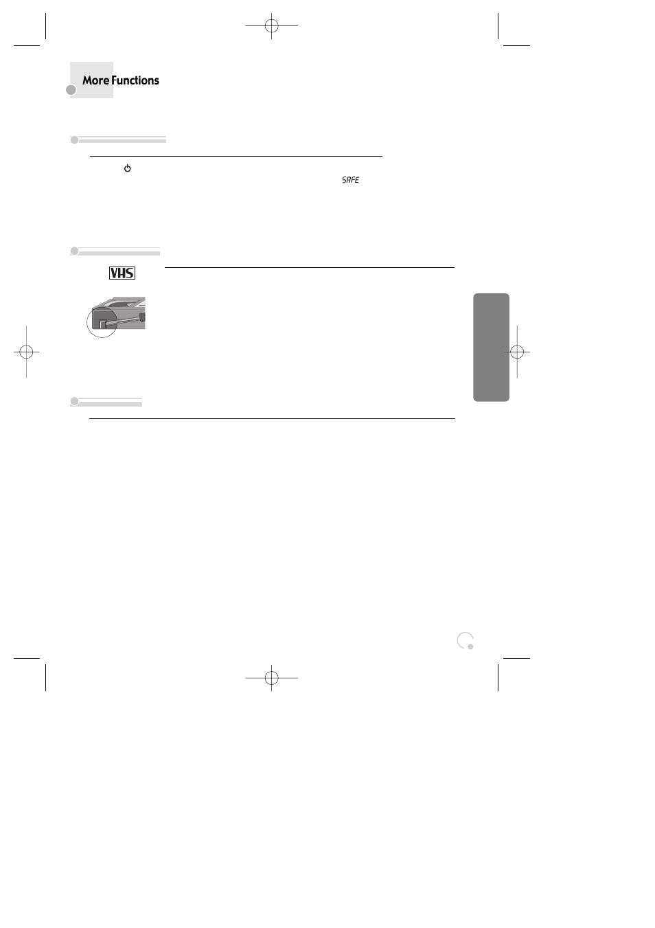 Cassettes and ... child lock, More functions | Daewoo SG-9210P User Manual | Page 33 / 64