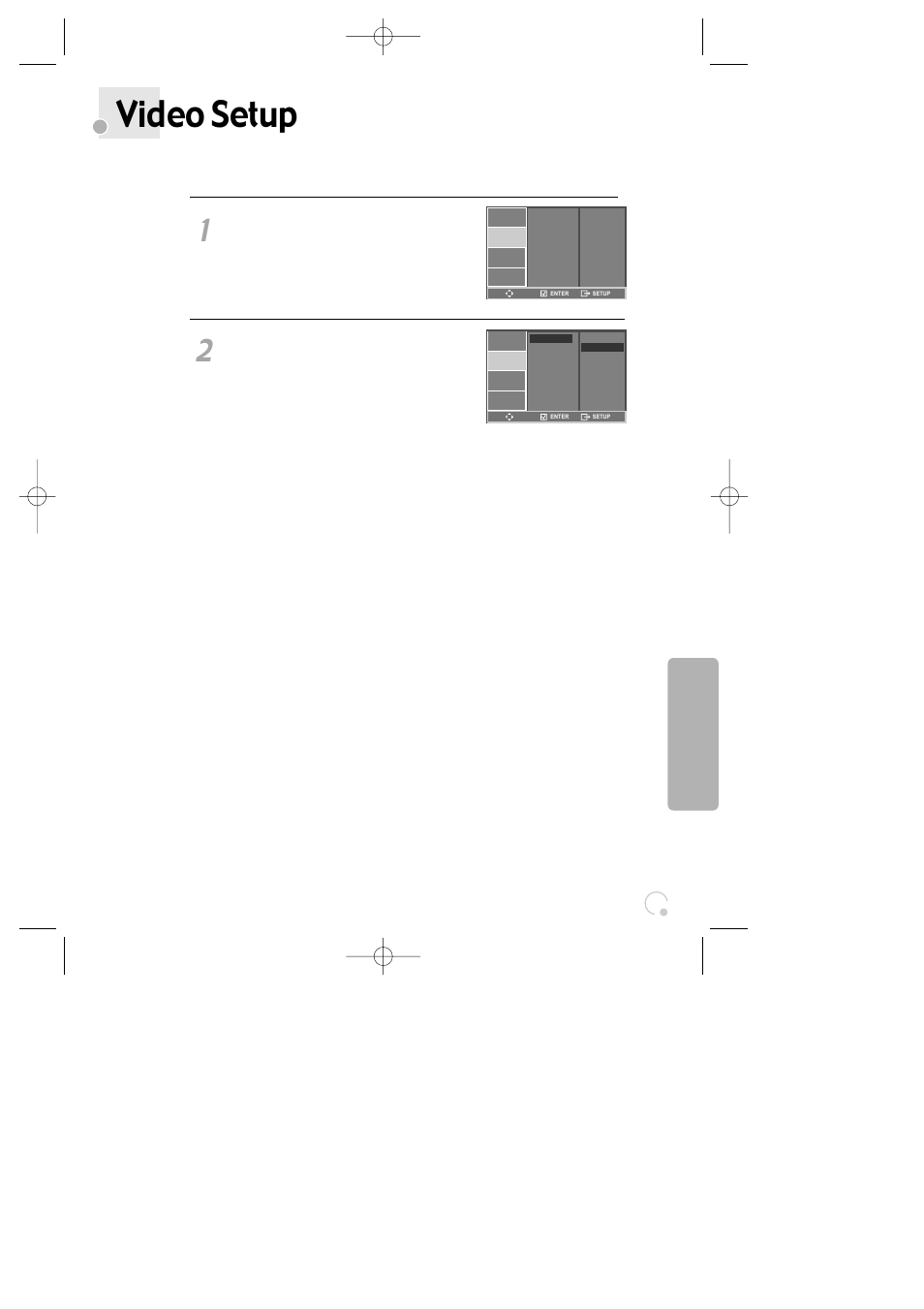 Video setup | Daewoo SG-9210P User Manual | Page 51 / 64