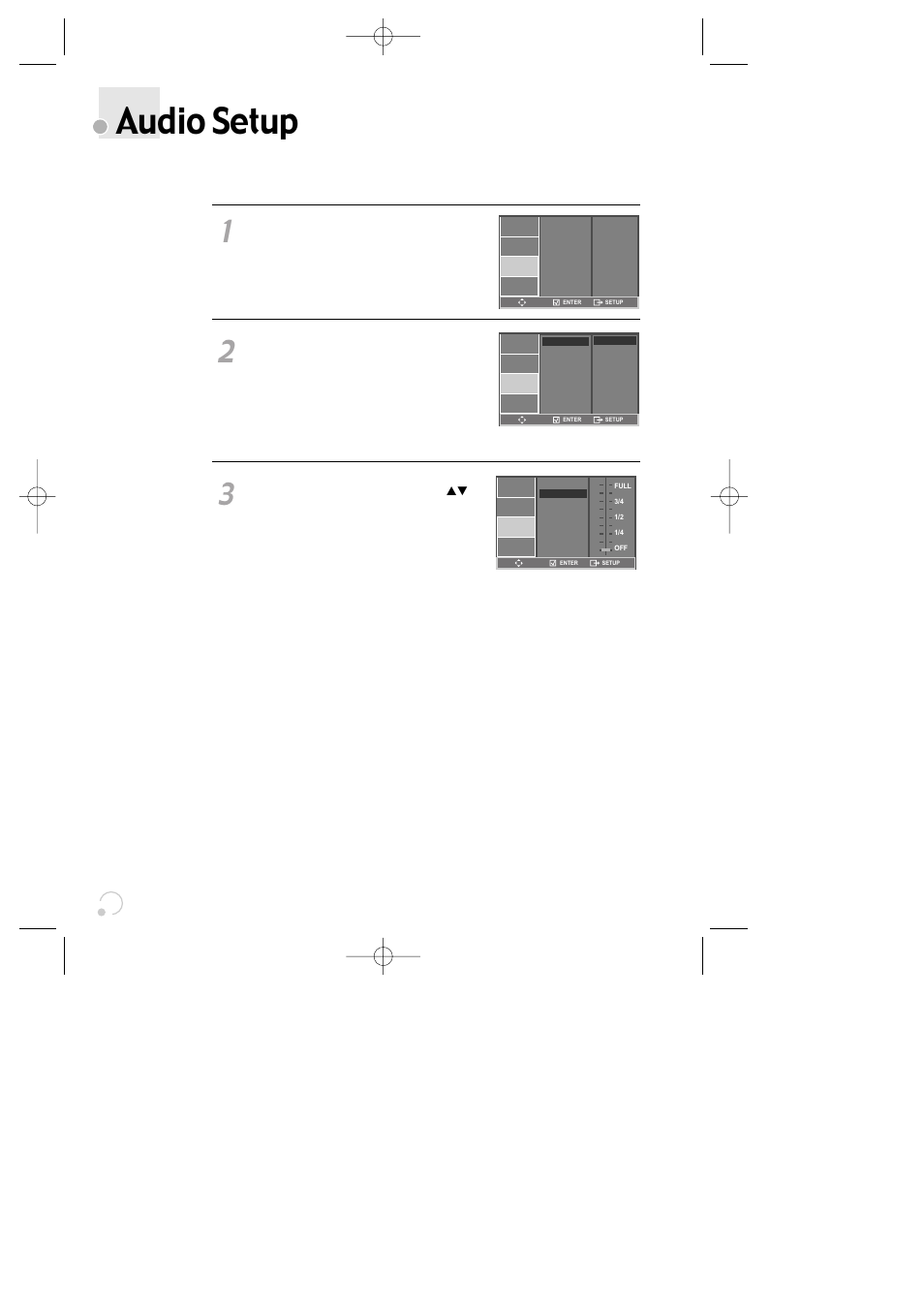 Audio setup | Daewoo SG-9210P User Manual | Page 52 / 64