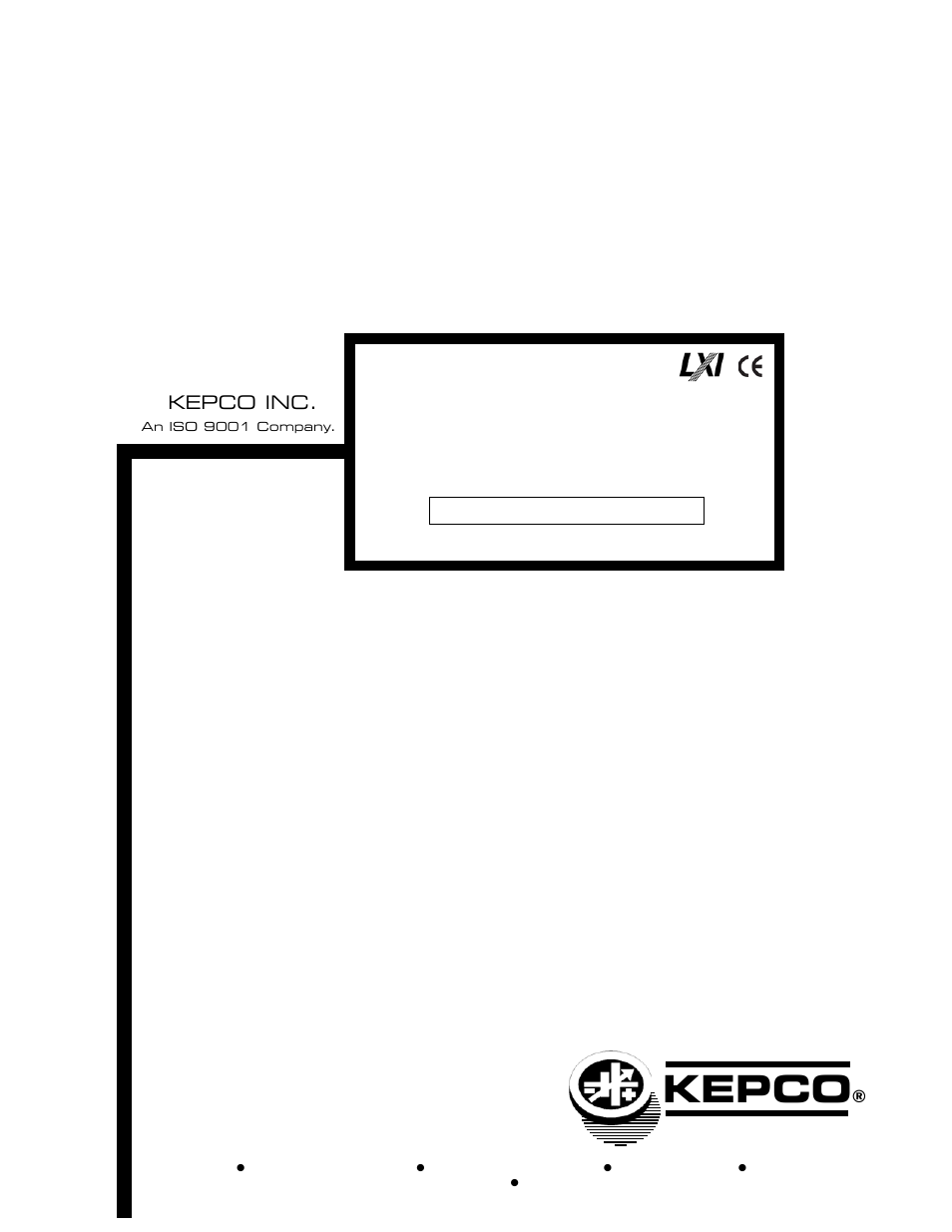 KEPCO KLN Series (750W, 1500W, 3000W), Main Contro Firmware Version 1.70 and higher User Manual | 108 pages