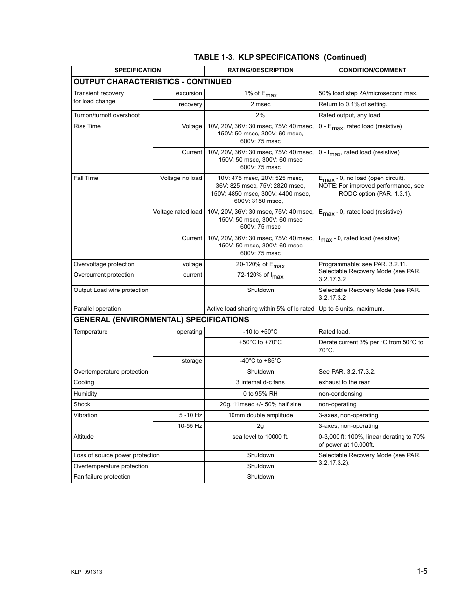 KEPCO KLP Series User Manual, Rev 4 User Manual | Page 17 / 94