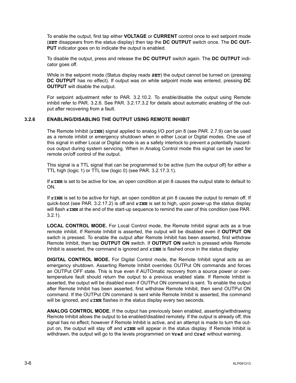 R. 3.2.6, R. 3.2.6 to, R. 3.2.6) | KEPCO KLP Series User Manual, Rev 4 User Manual | Page 48 / 94