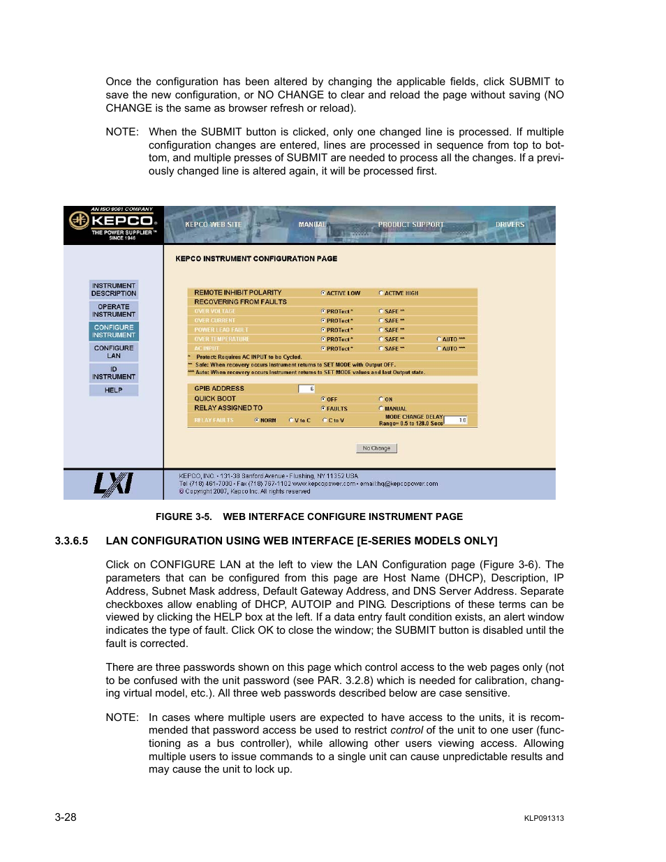 KEPCO KLP Series User Manual, Rev 4 User Manual | Page 70 / 94