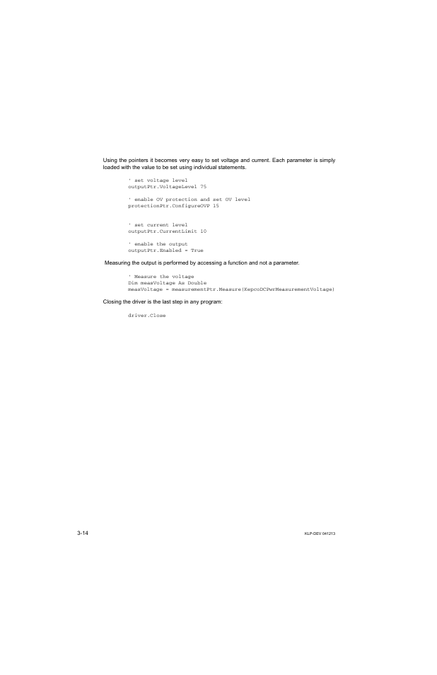 KEPCO KLP Series Developers Guide, Rev 3 User Manual | Page 36 / 132