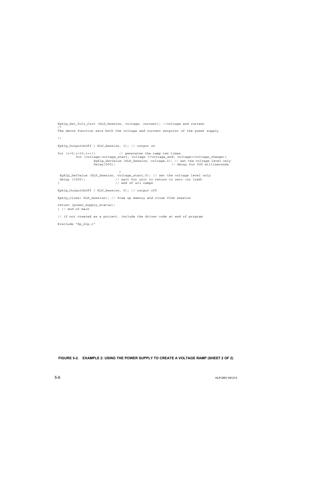 KEPCO KLP Series Developers Guide, Rev 3 User Manual | Page 68 / 132