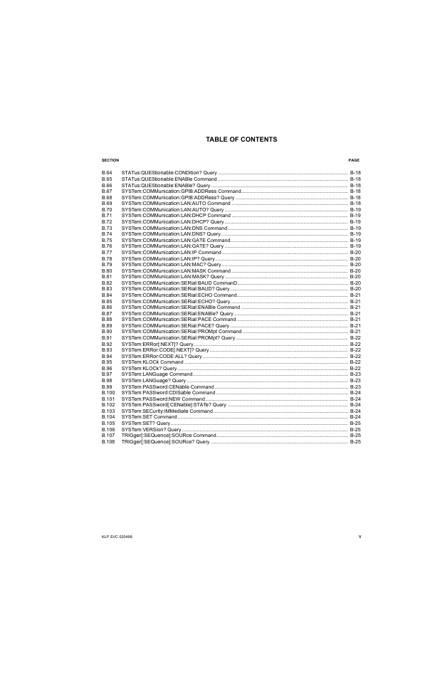 KEPCO KLP Series Developers Guide, Rev 3 User Manual | Page 7 / 132