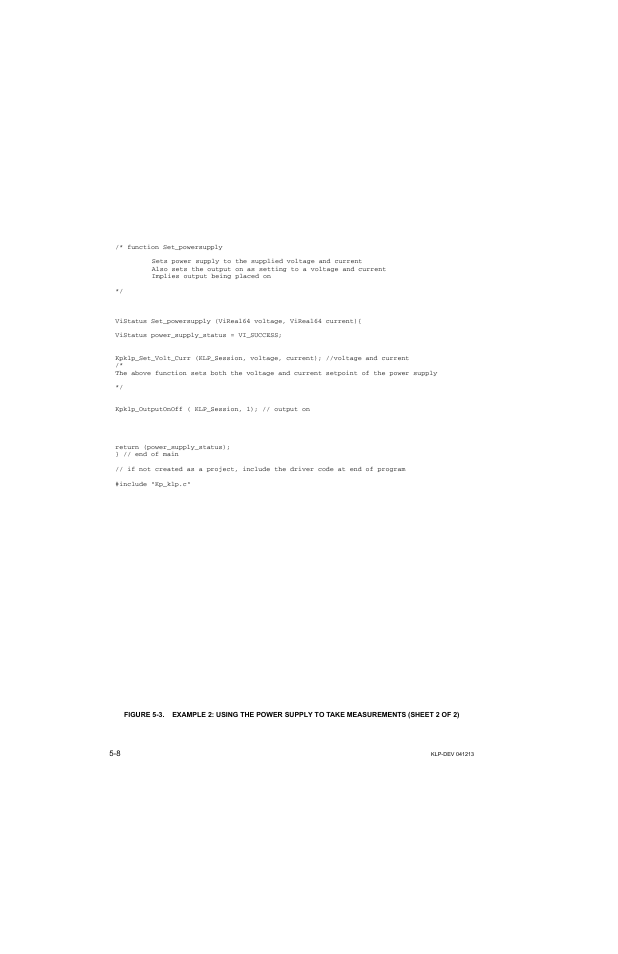 KEPCO KLP Series Developers Guide, Rev 3 User Manual | Page 70 / 132