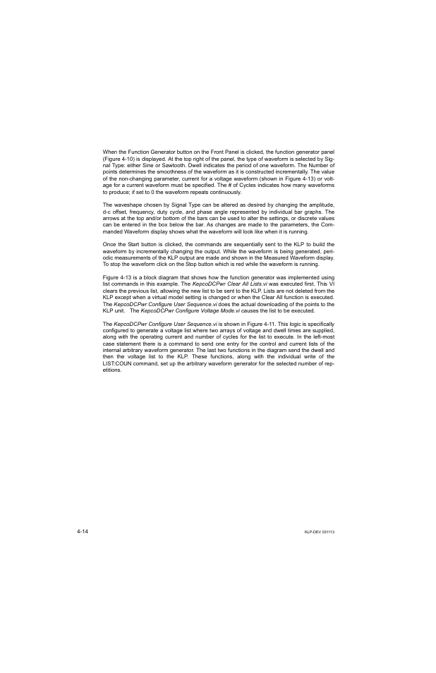 KEPCO KLP Series Developer's Guide, Rev 1 User Manual | Page 56 / 132