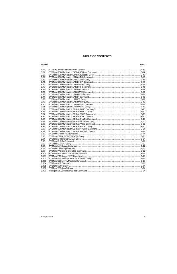 KEPCO KLP Series Developer's Guide, Rev 1 User Manual | Page 7 / 132