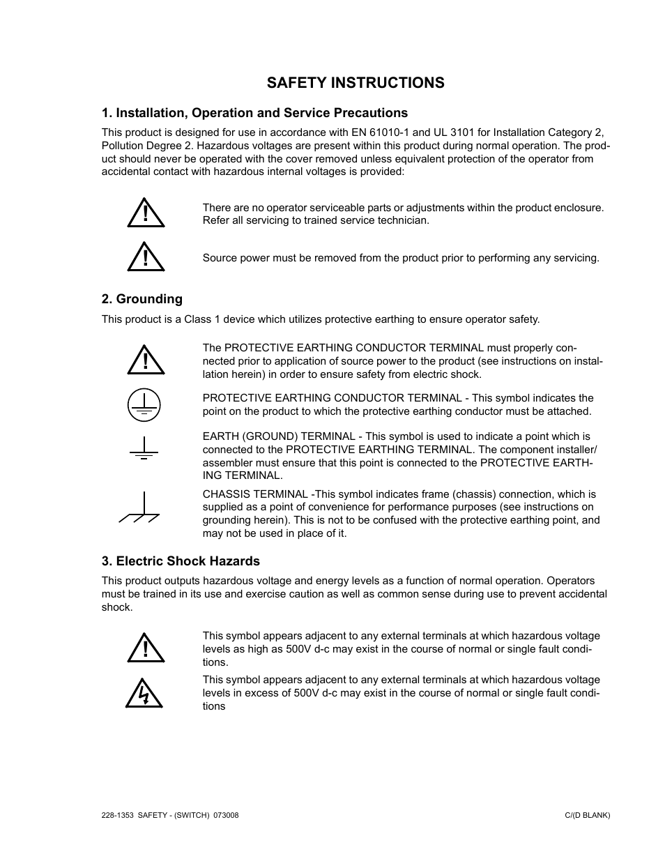 KEPCO KLP Series (older -1200 models) Operator Manual User Manual | Page 5 / 110