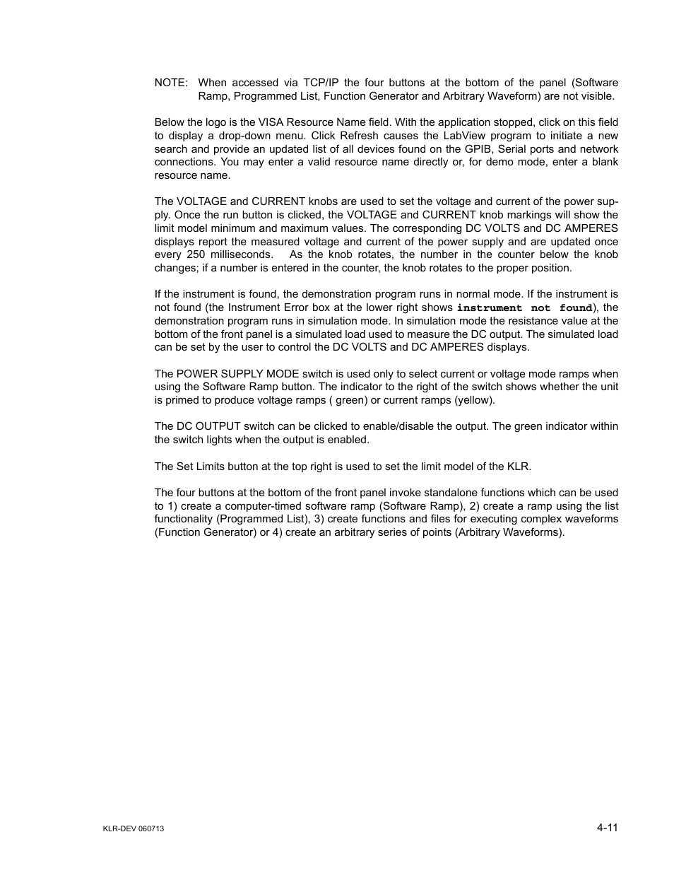 KEPCO KLR Series Developers Guide User Manual | Page 53 / 128