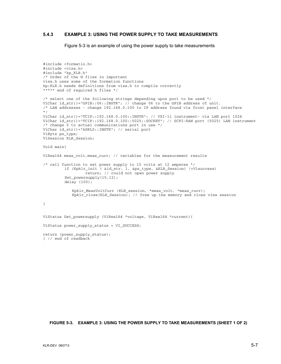KEPCO KLR Series Developers Guide User Manual | Page 69 / 128