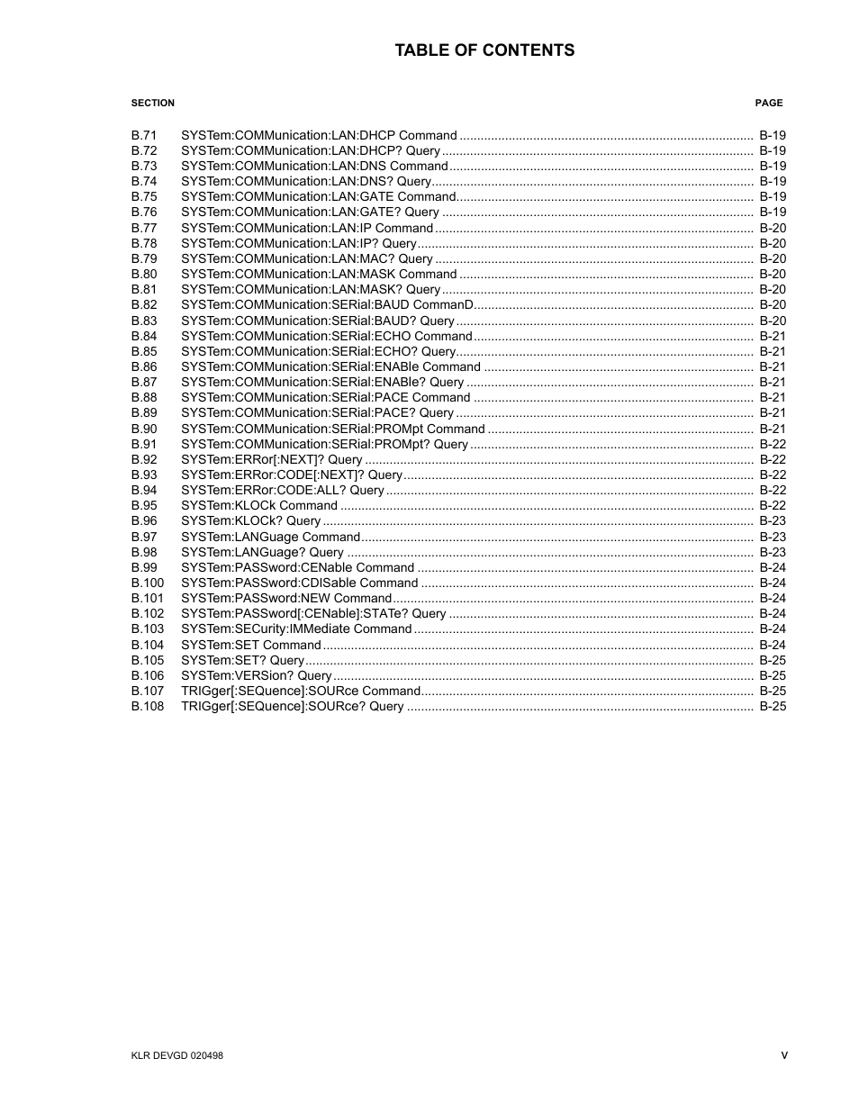 KEPCO KLR Series Developers Guide User Manual | Page 7 / 128