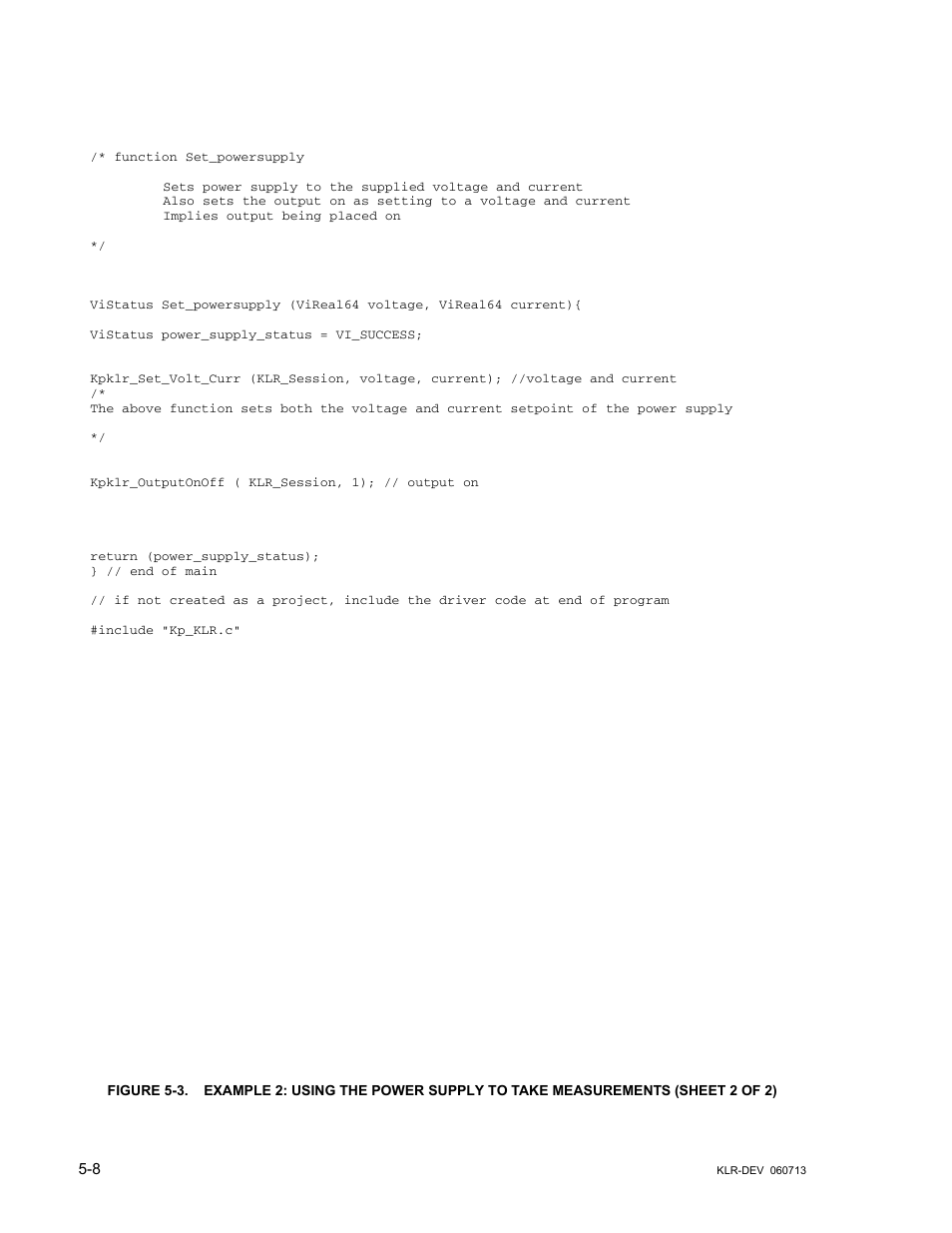 KEPCO KLR Series Developers Guide User Manual | Page 70 / 128