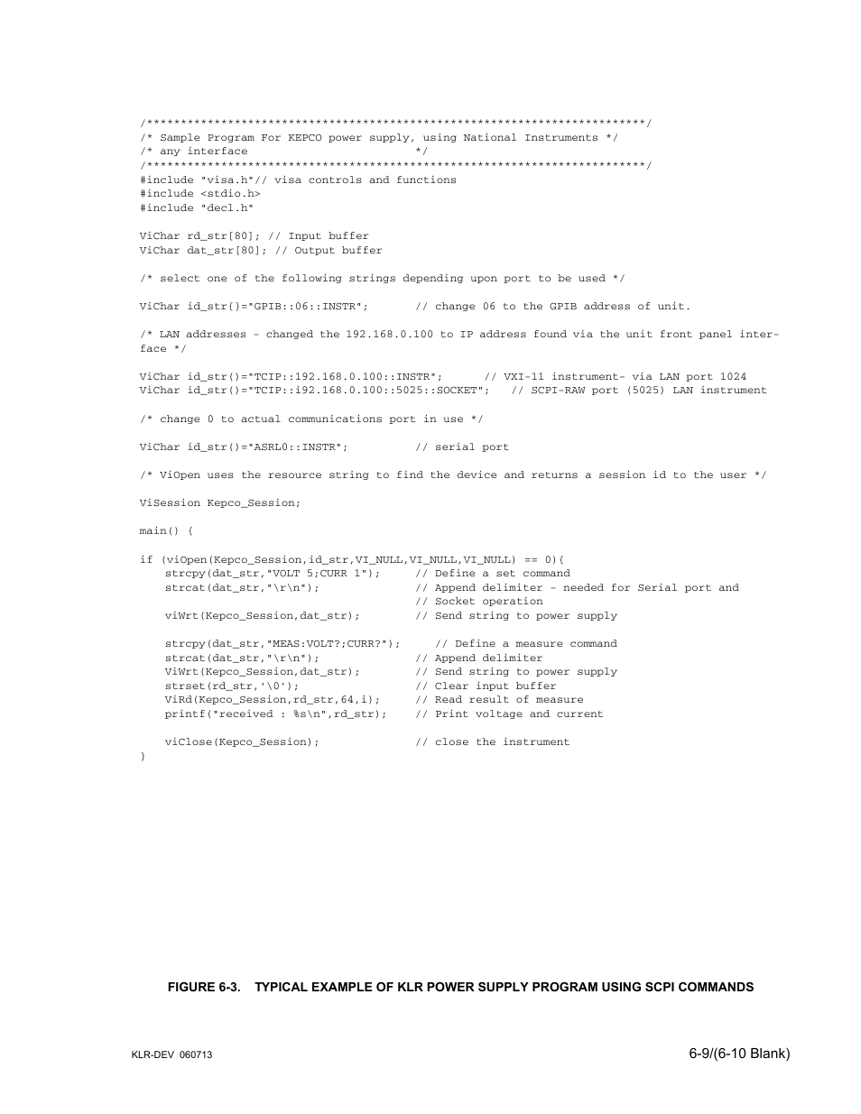 KEPCO KLR Series Developers Guide User Manual | Page 85 / 128