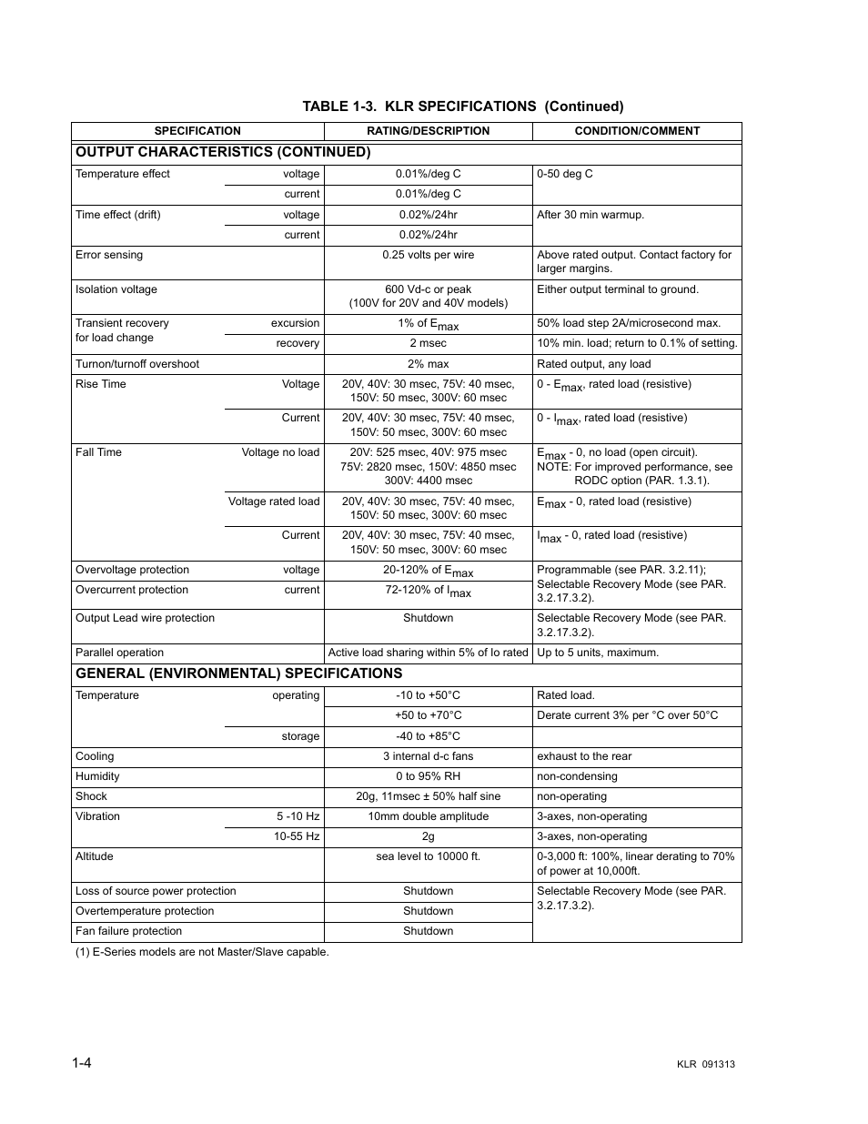 KEPCO KLR Series User Manual User Manual | Page 16 / 92