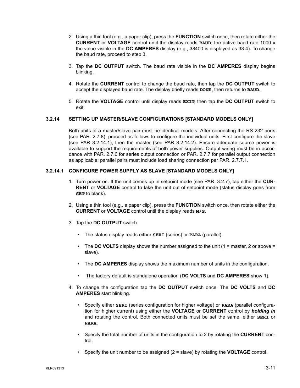 R. 3.2.14), set up lan, Nd 3.2.14, R. 3.2.14 | KEPCO KLR Series User Manual User Manual | Page 51 / 92