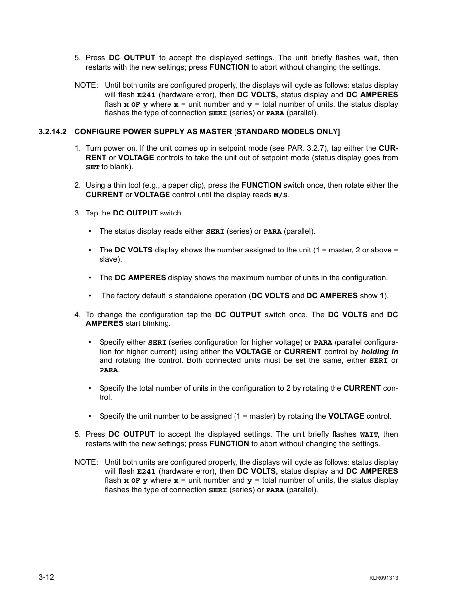 KEPCO KLR Series User Manual User Manual | Page 52 / 92