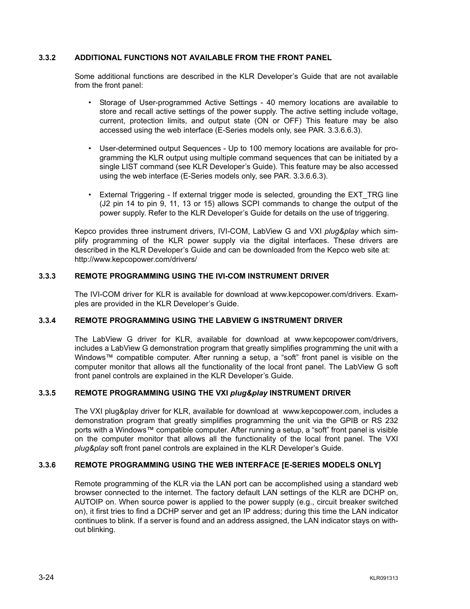 R 3.3.2, external t, R. 3.3.2 | KEPCO KLR Series User Manual User Manual | Page 64 / 92
