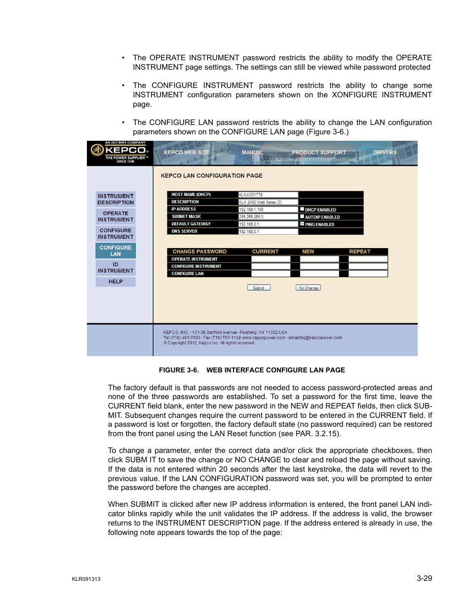 KEPCO KLR Series User Manual User Manual | Page 69 / 92