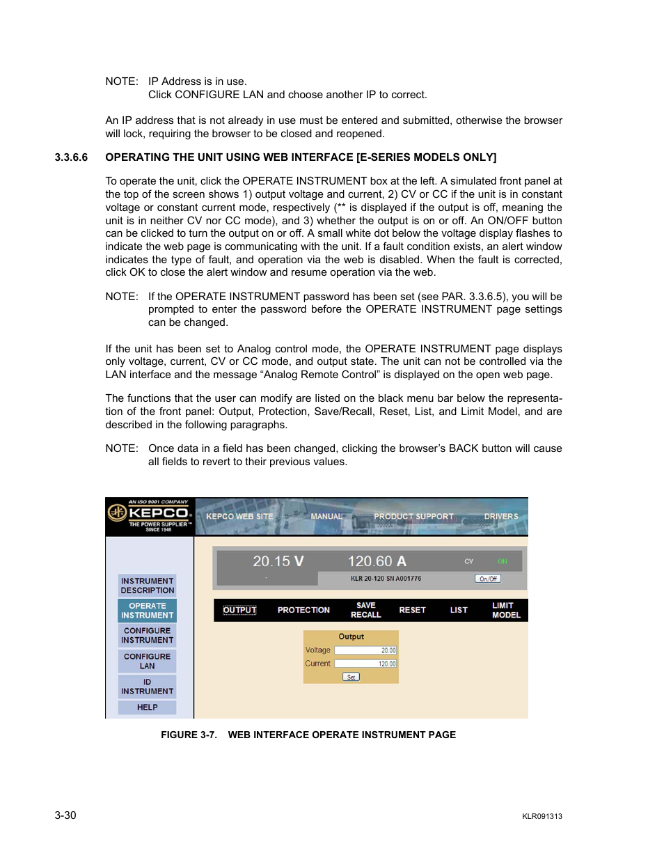 KEPCO KLR Series User Manual User Manual | Page 70 / 92
