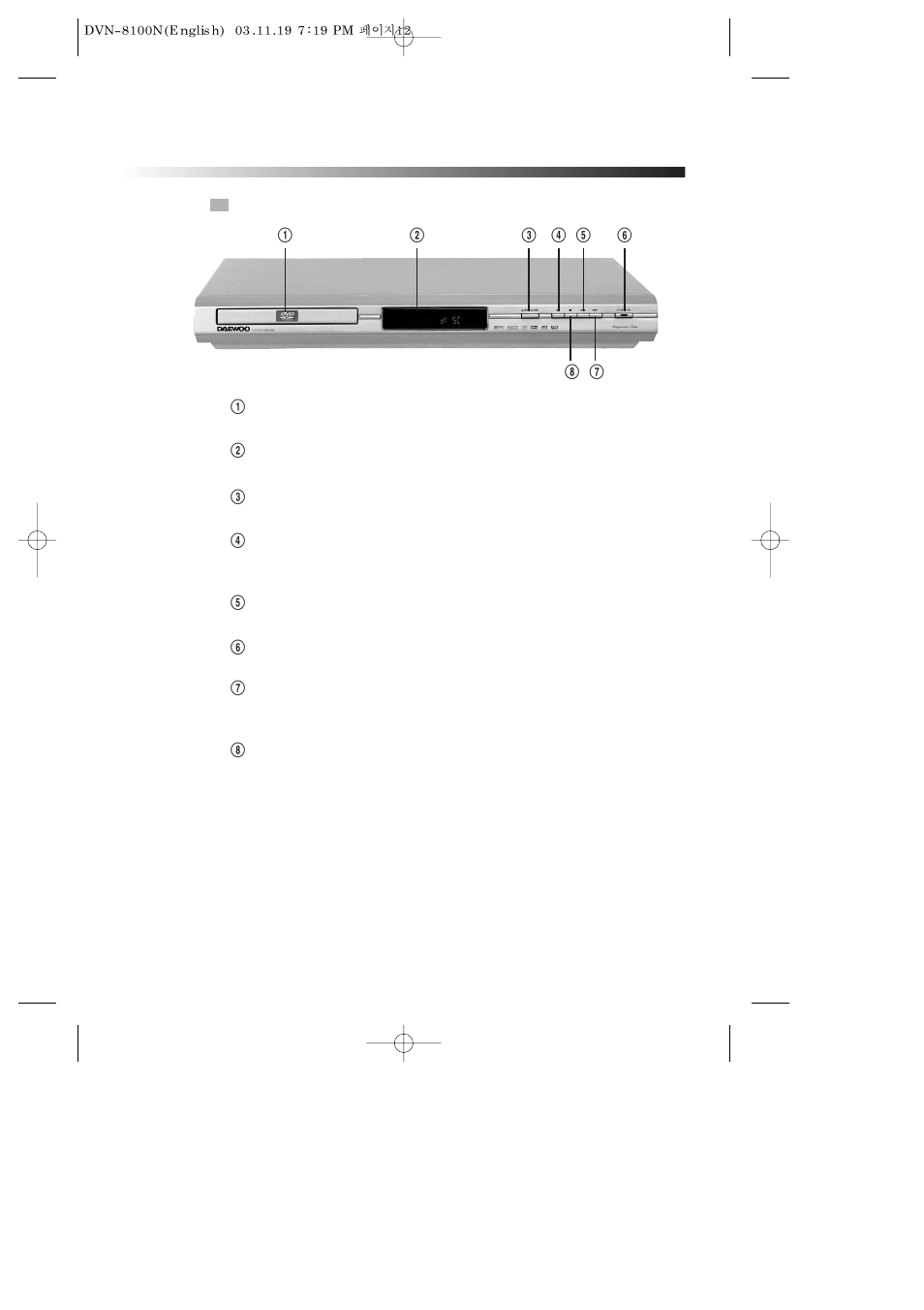Preparations before operation | Daewoo DVN-8100N User Manual | Page 13 / 39