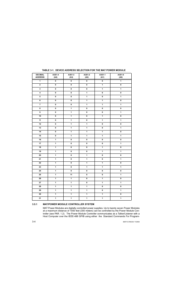 1 mat/power module controller system, Mat/power module controller system -4, E 3-1) | KEPCO MAT 1/3 Rack User Manual | Page 35 / 51